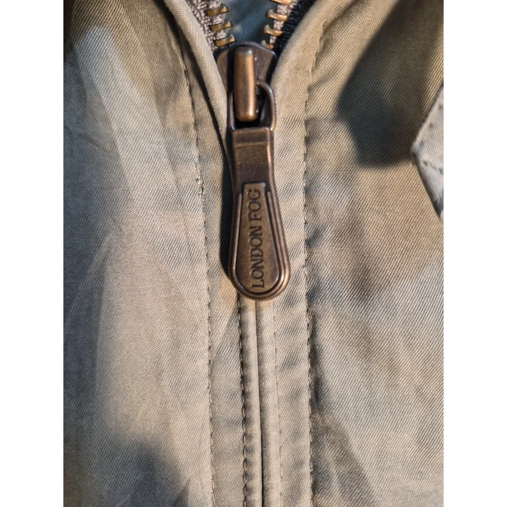 Vintage London‎ Fog Collection Men's L Khaki Suede-Look Jacket Bomber Classic